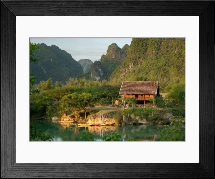 Framed Print : Asia, Asien, Southeast Asia, Vietnam, Northern, Song Quay Son river scene Framed Print : Asia, Asien, Southeast Asia, Vietnam, Northern, Song Quay Son river scene