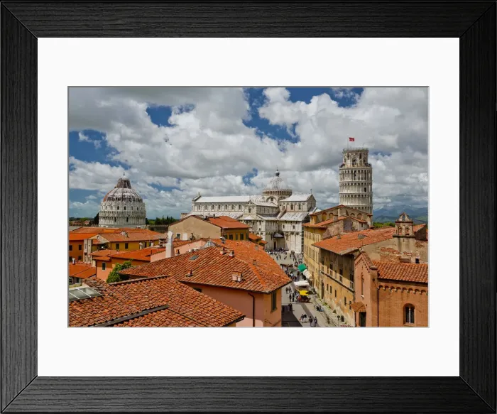Framed Print : View over Leaning Tower, Cathedral & Bapistry, Pisa, Tuscany, Italy Framed Print : View over Leaning Tower, Cathedral & Bapistry, Pisa, Tuscany, Italy