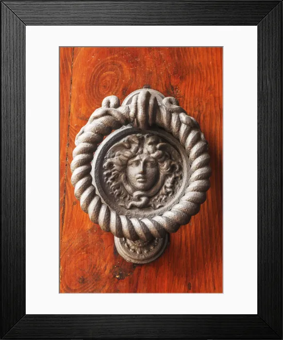 Framed Print : Door Knocker, Montepulciano, Tuscany, Italy Framed Print : Door Knocker, Montepulciano, Tuscany, Italy