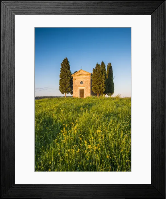 Framed Print : Chapel Madonna di Vitaleta, Val d Orcia, Tuscany, Italy Framed Print : Chapel Madonna di Vitaleta, Val d Orcia, Tuscany, Italy