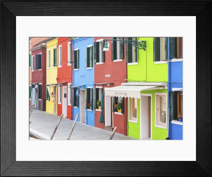 Framed Print : Colourful Buildings, Burano, Venice, Italy Framed Print : Colourful Buildings, Burano, Venice, Italy