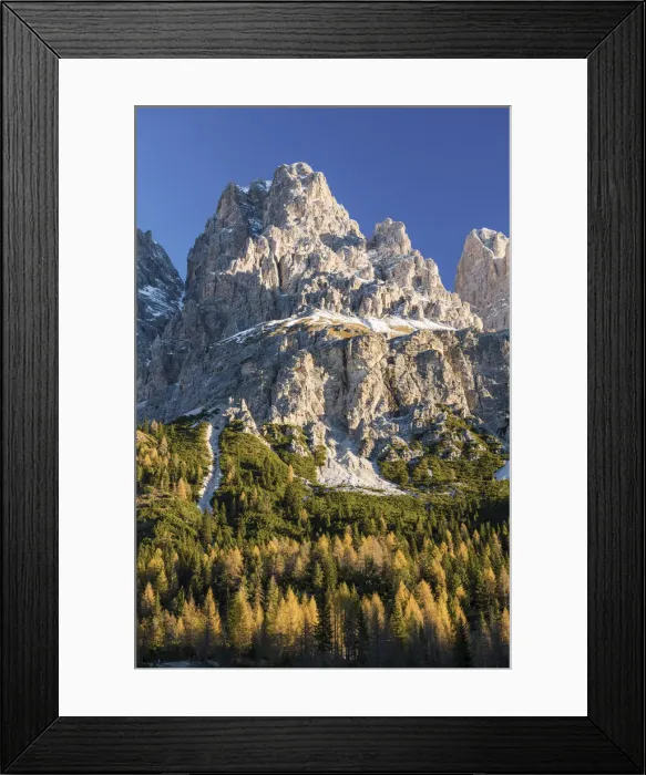 Framed Print : Mt. Cristallo in Autumn, Dolomites, South Tyrol, Italy Framed Print : Mt. Cristallo in Autumn, Dolomites, South Tyrol, Italy