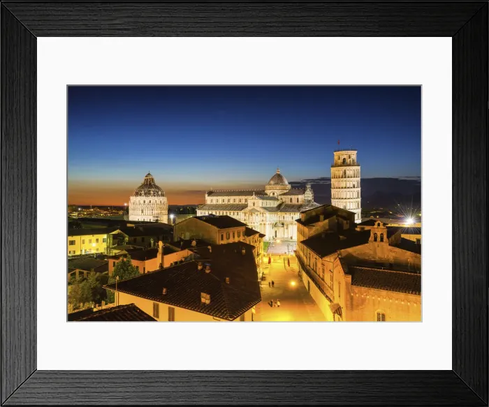 Framed Print : Night View over Pisa, Tuscany, Italy Framed Print : Night View over Pisa, Tuscany, Italy