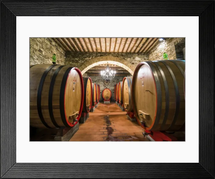 Framed Print : Wine Barrels at the Costanti Winery, Montalcino, Tuscany, Italy Framed Print : Wine Barrels at the Costanti Winery, Montalcino, Tuscany, Italy
