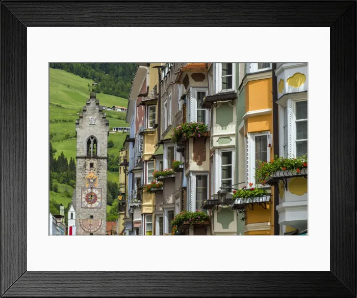 Framed Print : View of the old town with Zwolferturm medieval tower, Vipiteno - Sterzing, South Tyrol Framed Print : View of the old town with Zwolferturm medieval tower, Vipiteno - Sterzing, South Tyrol