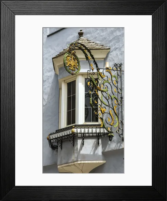 Framed Print : Typical oriel window in the old town, Vipiteno - Sterzing, South Tyrol, Italy Framed Print : Typical oriel window in the old town, Vipiteno - Sterzing, South Tyrol, Italy