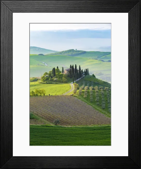 Framed Print : San Quirico, Val d Orcia, Tuscany. Italy