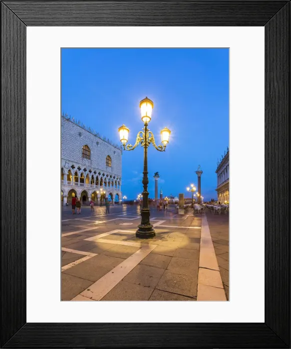 Framed Print : Venice, Veneto, Italy. San Marco Square at night