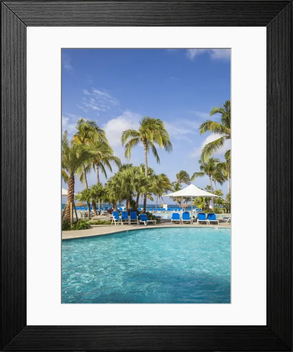 Framed Print : Caribbean, Netherland Antilles, Aruba, Swimming pool at Renaissance resort and casino Framed Print : Caribbean, Netherland Antilles, Aruba, Swimming pool at Renaissance resort and casino