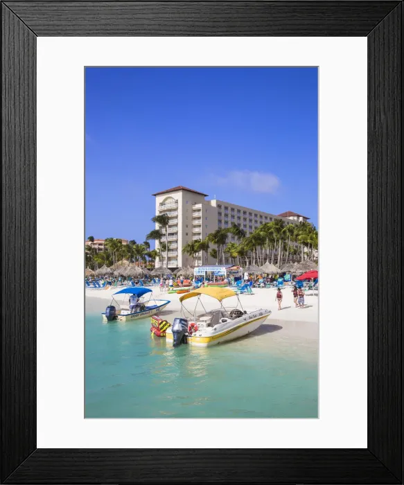 Framed Print : Caribbean, Netherland Antilles, Aruba, Palm beach Framed Print : Caribbean, Netherland Antilles, Aruba, Palm beach