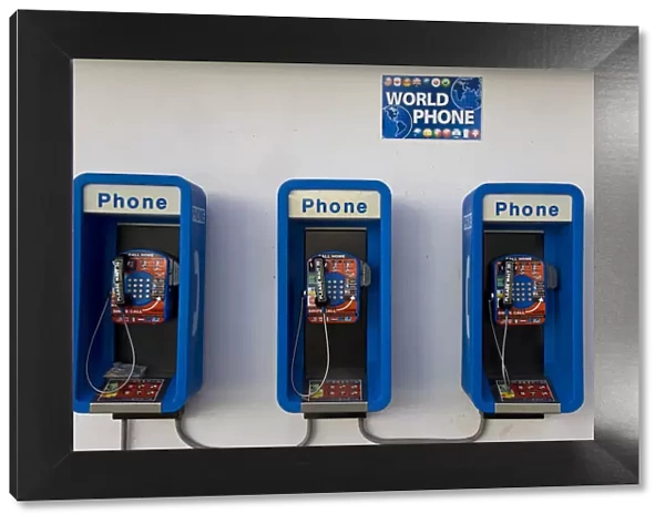 Caribbean, Antigua, St. Johns Town, World phone pay phones