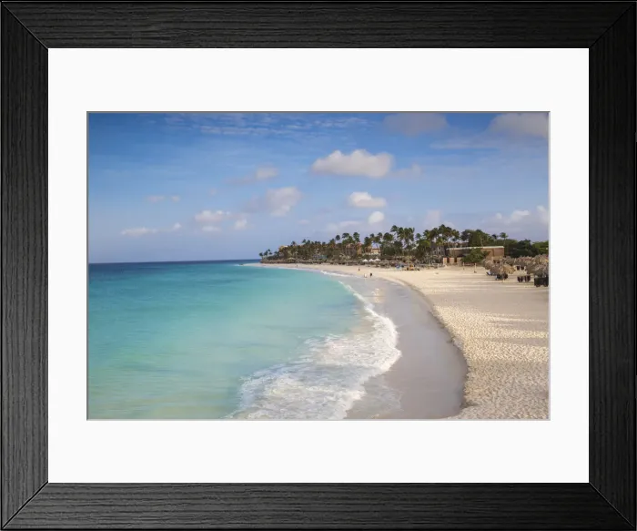 Framed Print : Caribbean, Netherland Antilles, Aruba, View of Divi beach Framed Print : Caribbean, Netherland Antilles, Aruba, View of Divi beach