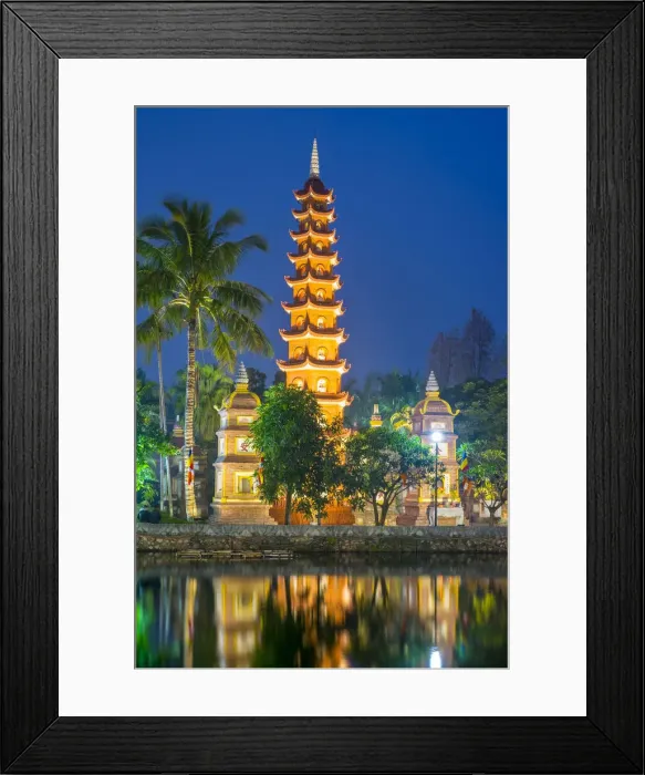 Framed Print : Tran Quoc Pagoda at night, Hanoi, Vietnam Framed Print : Tran Quoc Pagoda at night, Hanoi, Vietnam