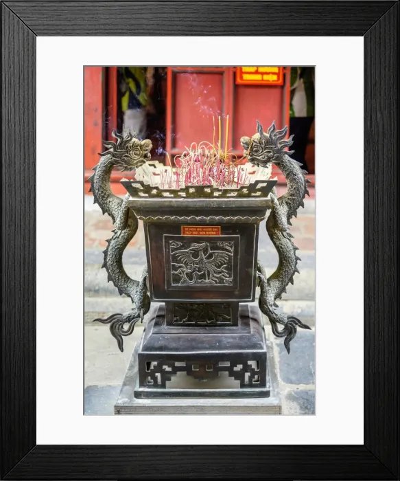 Framed Print : Urn with dragons inside of Temple of Literature, Dong Da District, Hanoi, Vietnam Framed Print : Urn with dragons inside of Temple of Literature, Dong Da District, Hanoi, Vietnam