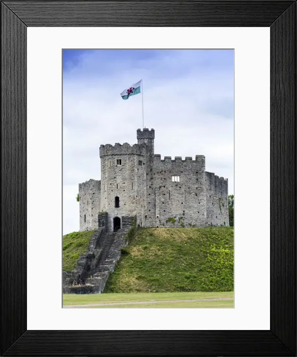 Framed Print : Europe, United Kingdom, Wales, Cardiff, Cardiff castle, the Norman keep and motte