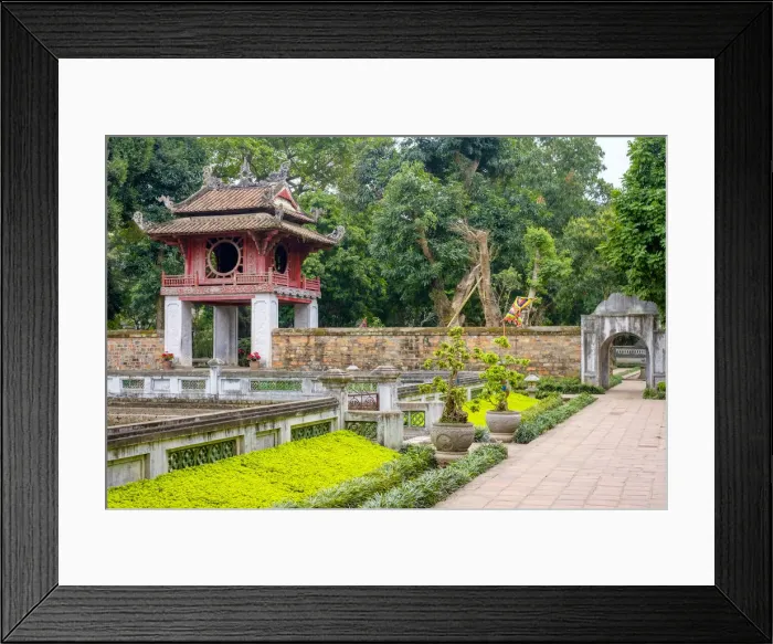Framed Print : Red pagoda at Temple of Literature, Dong Da District, Hanoi, Vietnam Framed Print : Red pagoda at Temple of Literature, Dong Da District, Hanoi, Vietnam