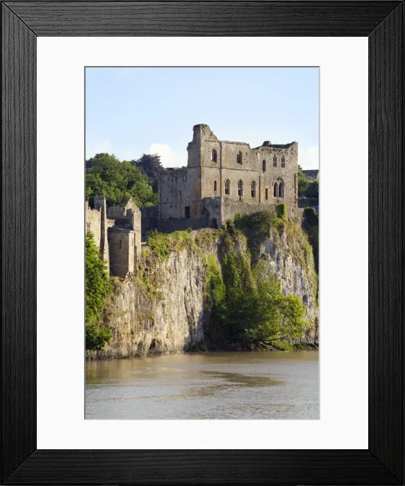 Framed Print : Europe, United Kingdom, Wales, Chepstow, Monmouthshire, the oldest stone castle in