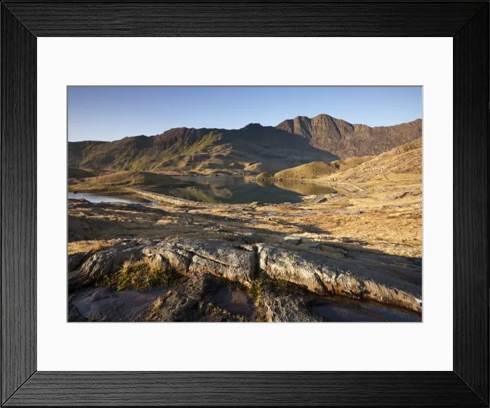 Framed Print : Llyn Llydaw in Snowdonia National Park, Wales, UK. Spring