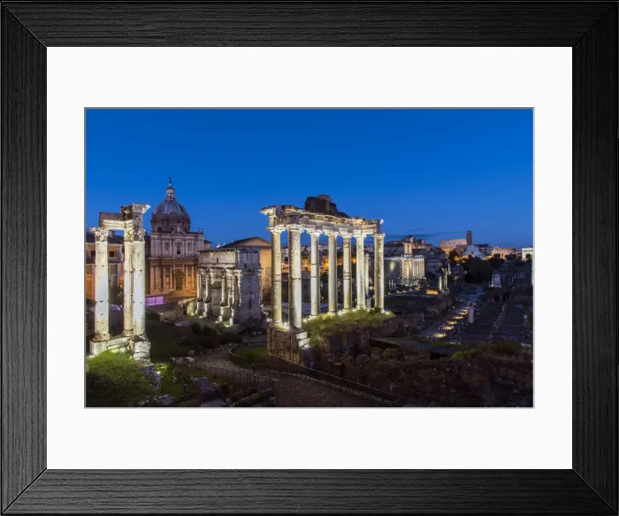 Framed Print : Night view of the Roman Forum, Rome, Lazio, Italy Framed Print : Night view of the Roman Forum, Rome, Lazio, Italy