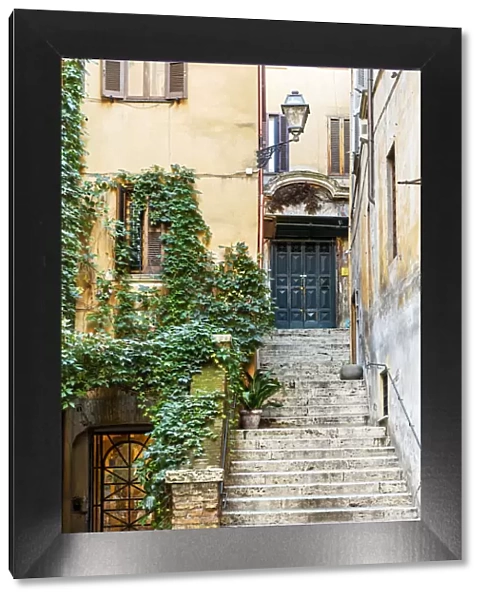 Picturesque corner in Trastevere district, Rome, Lazio, Italy