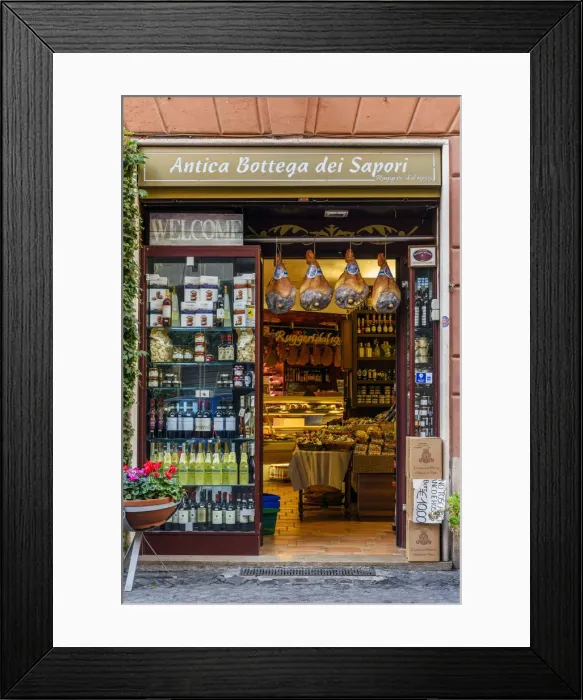 Framed Print : Italian drugstore selling typical local products, Rome, Lazio, Italy Framed Print : Italian drugstore selling typical local products, Rome, Lazio, Italy