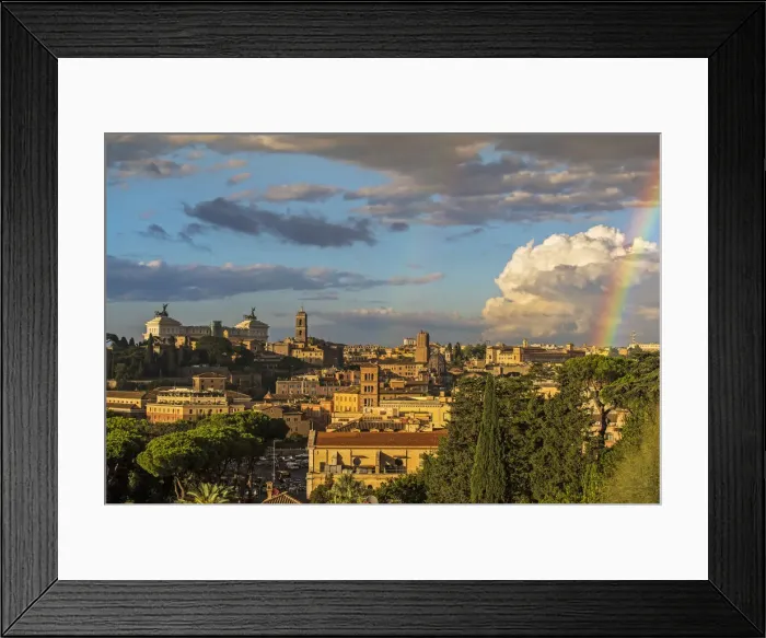 Framed Print : City skyline at sunset, Rome, Lazio, Italy Framed Print : City skyline at sunset, Rome, Lazio, Italy