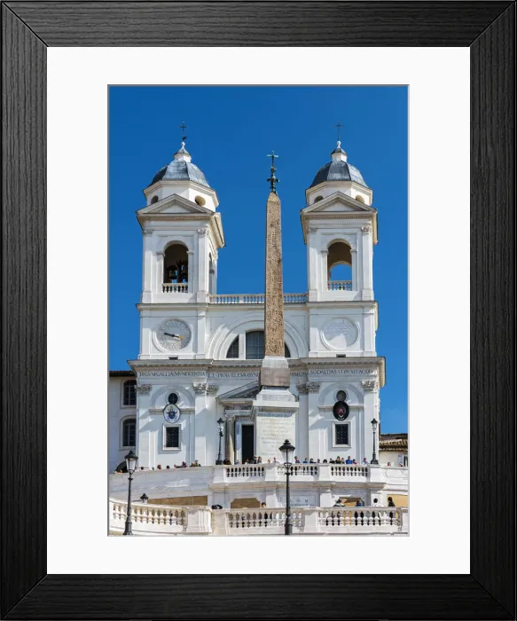 Framed Print : The church of the Santissima Trinita dei Monti, Rome, Lazio, Italy