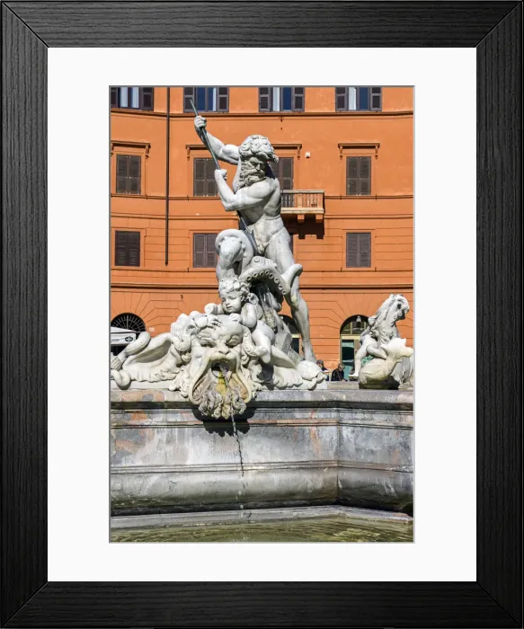 Framed Print : Fountain of Neptune, Piazza Navona, Rome, Lazio, Italy Framed Print : Fountain of Neptune, Piazza Navona, Rome, Lazio, Italy