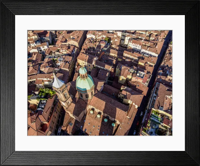 Framed Print : Santi Bartolomeo e Gaetano Church, elevated view, Bologna, Emilia-Romagna, Italy