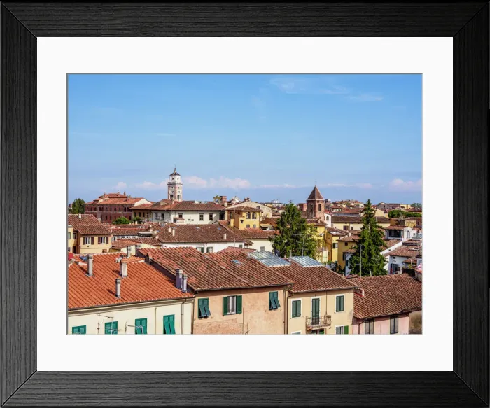 Framed Print : Old Town Skyline, elevated view, Pisa, Tuscany, Italy Framed Print : Old Town Skyline, elevated view, Pisa, Tuscany, Italy