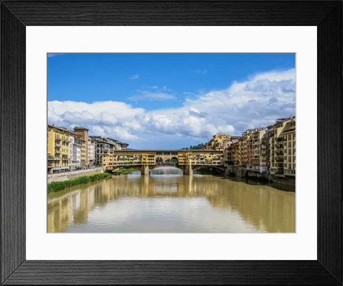 Framed Print : Ponte Vecchio and Arno River, Florence, Tuscany, Italy