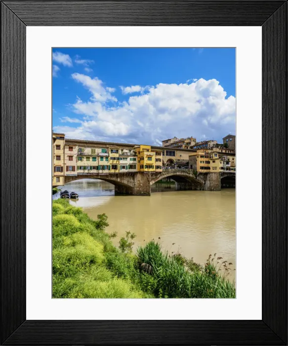 Framed Print : Ponte Vecchio and Arno River, Florence, Tuscany, Italy
