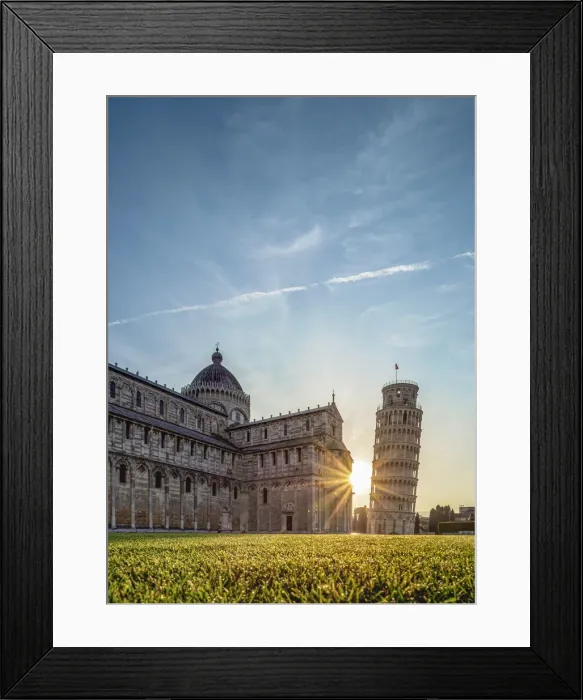 Framed Print : Cathedral and Leaning Tower at sunrise, Piazza dei Miracoli, Pisa, Tuscany, Italy Framed Print : Cathedral and Leaning Tower at sunrise, Piazza dei Miracoli, Pisa, Tuscany, Italy