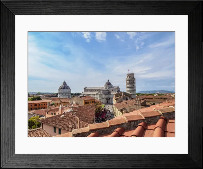 Framed Print : View over Via Santa Maria towards Cathedral and Leaning Tower, Pisa, Tuscany, Italy Framed Print : View over Via Santa Maria towards Cathedral and Leaning Tower, Pisa, Tuscany, Italy
