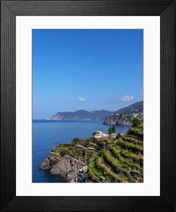 Framed Print : Coast of Cinque Terre seen from Manarola, UNESCO World Heritage Site, Liguria, Italy Framed Print : Coast of Cinque Terre seen from Manarola, UNESCO World Heritage Site, Liguria, Italy
