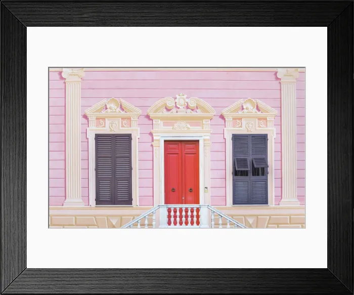 Framed Print : Traditional Ligurian house facade, Sestri Levante, Liguria, Italy Framed Print : Traditional Ligurian house facade, Sestri Levante, Liguria, Italy
