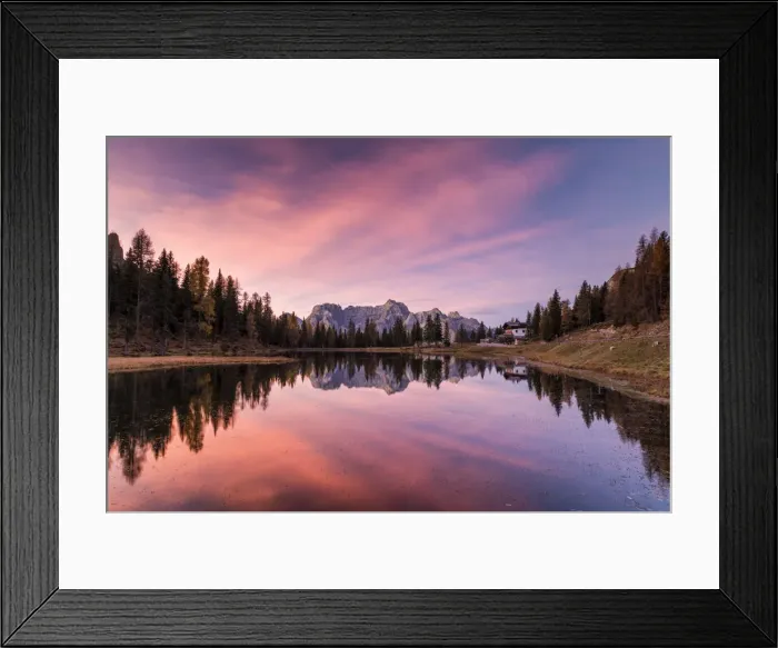 Framed Print : Lake Antorno at Sunrise, Dolomites, Italy Framed Print : Lake Antorno at Sunrise, Dolomites, Italy