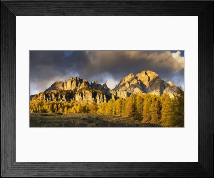 Framed Print : Cristallo Mountains in Autumn, Dolomites, Italy Framed Print : Cristallo Mountains in Autumn, Dolomites, Italy