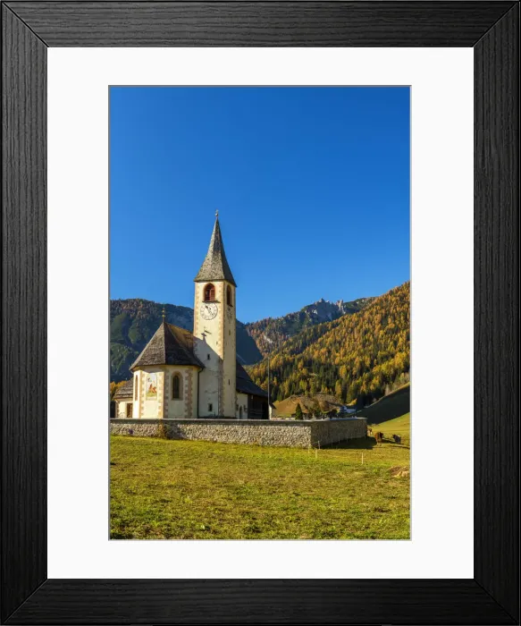 Framed Print : Church of St. Veit in Autumn, San Vito, South Tyrol, Dolomites, Italy Framed Print : Church of St. Veit in Autumn, San Vito, South Tyrol, Dolomites, Italy