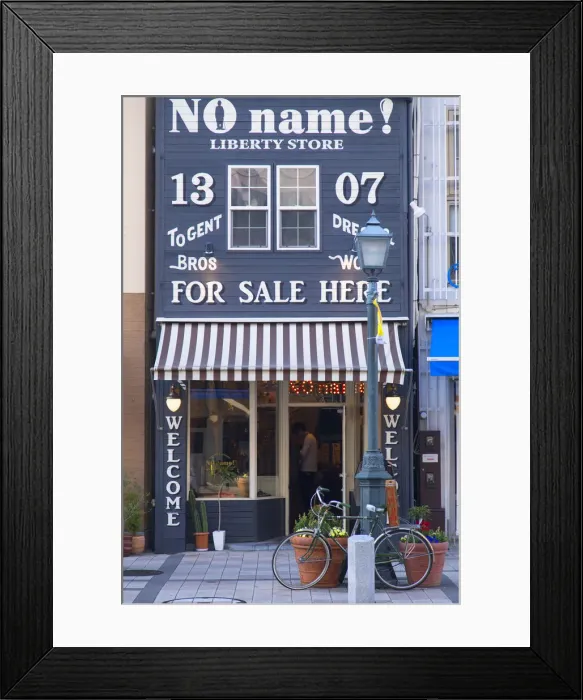 Framed Print : Shop front, Kobe, Kansai, Japan Framed Print : Shop front, Kobe, Kansai, Japan