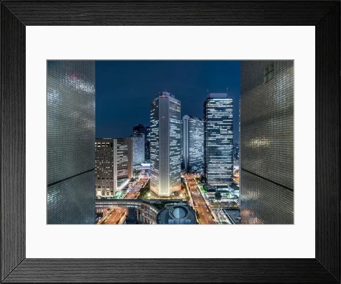 Framed Print : Shinjuku skyscrapers at night with view towards the Mitsui and Sumitomo Building, Tokyo Framed Print : Shinjuku skyscrapers at night with view towards the Mitsui and Sumitomo Building, Tokyo