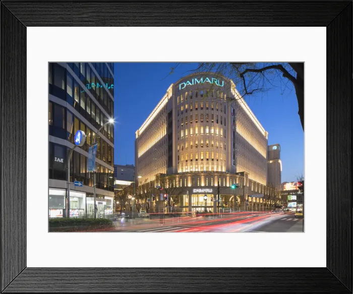 Framed Print : Daimaru department store at dusk, Kobe, Kansai, Japan Framed Print : Daimaru department store at dusk, Kobe, Kansai, Japan