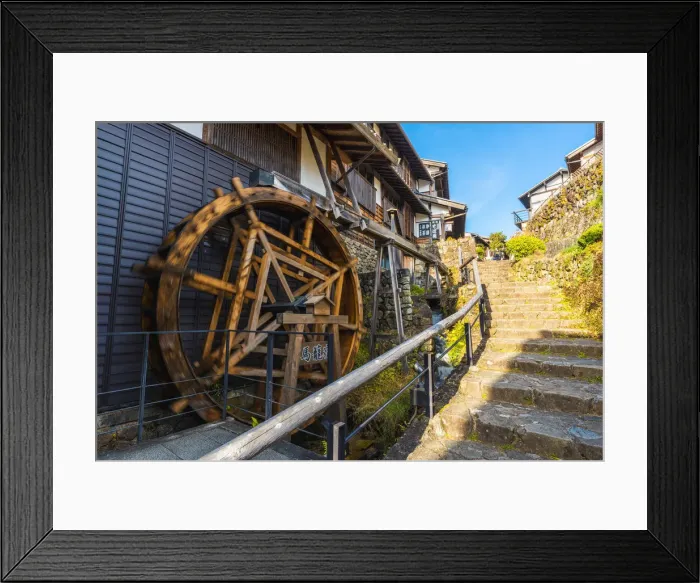 Framed Print : Magome-juku post town, Kiso Valley, Gifu prefecture, Japan Framed Print : Magome-juku post town, Kiso Valley, Gifu prefecture, Japan