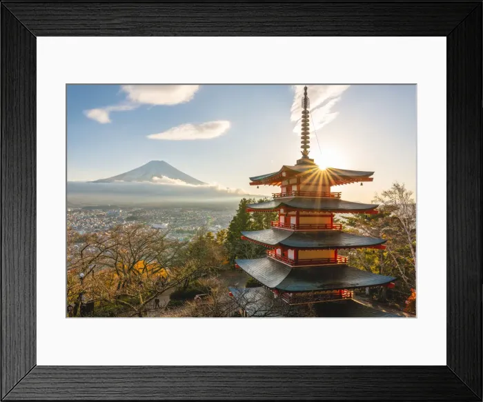 Framed Print : Chureito Pagoda with Mt Fuji, Fujiyoshida, Yamanashi prefecture, Japan Framed Print : Chureito Pagoda with Mt Fuji, Fujiyoshida, Yamanashi prefecture, Japan