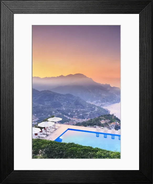 Framed Print : Italy, Campagnia, Amalfi Coast, Ravello. The Coastline from the town of Ravello