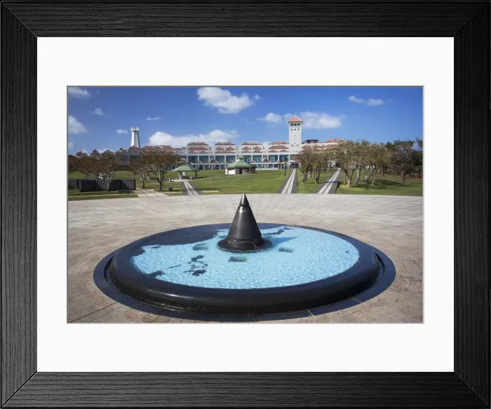 Framed Print : Cornerstone of Peace and Okinawa Prefectural Peace Memorial Museum inside Memorial Framed Print : Cornerstone of Peace and Okinawa Prefectural Peace Memorial Museum inside Memorial