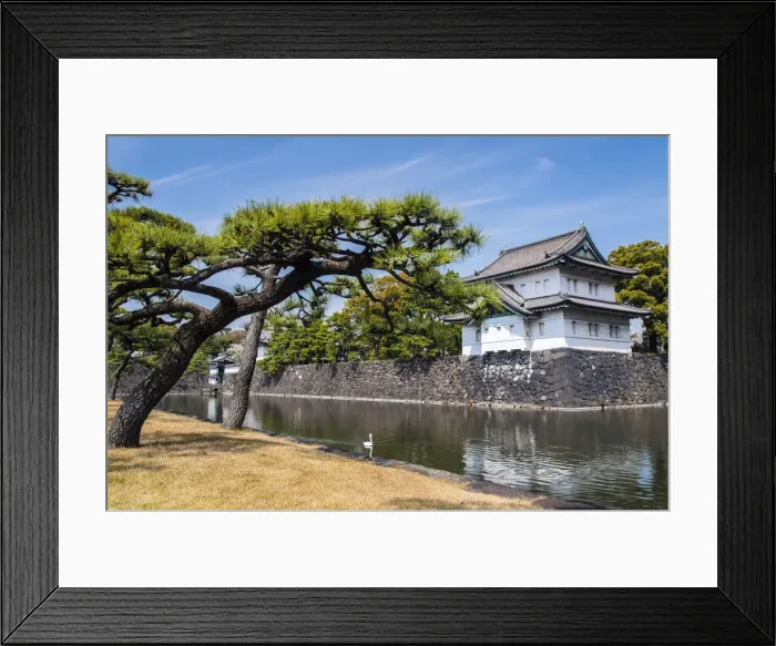 Framed Print : Guard tower located next to East Gate, Tokyo Imperial Palace, Tokyo, Japan