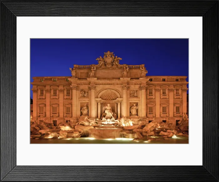 Framed Print : Trevi Fountain at Night, Rome, Italy Framed Print : Trevi Fountain at Night, Rome, Italy