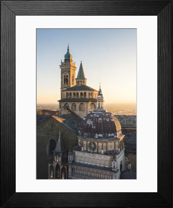Framed Print : Bergamo, Lombardy, Italy. High angle view over the Saint Mary Major (Santa Maria Maggiore) Framed Print : Bergamo, Lombardy, Italy. High angle view over the Saint Mary Major (Santa Maria Maggiore)