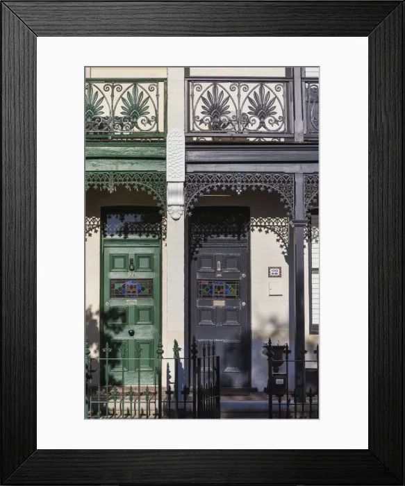 Framed Print : Australia, Western Australia, Perth-Subiaco, row houses along Catherine Street Framed Print : Australia, Western Australia, Perth-Subiaco, row houses along Catherine Street